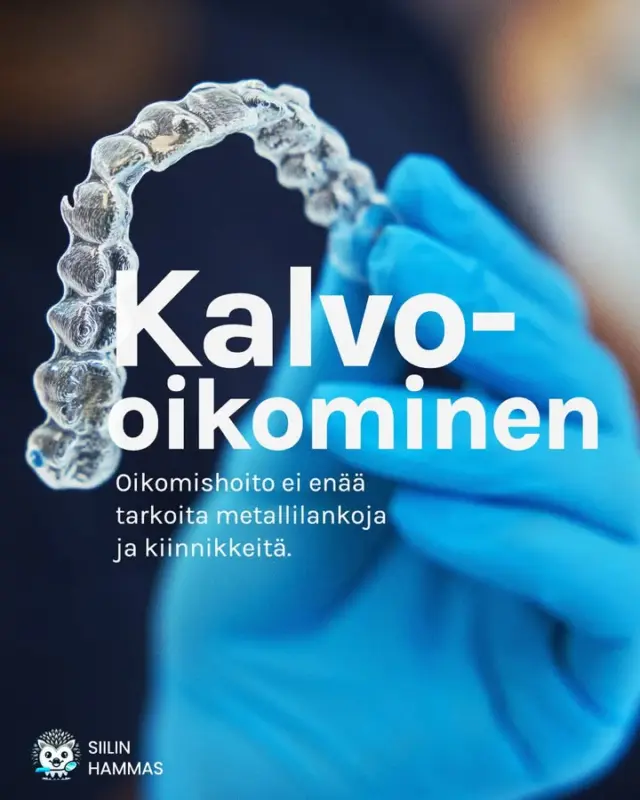 Oikomishoito ei enää tarkoita metallilankoja ja kiinnikkeitä. Kalvo-oikominen on lähes näkymätön ja paljon mukavampi vaihtoehto! 🦷

Kalvot ovat läpinäkyviä, ne otetaan pois vain ruokailun ja hampaiden harjauksen ajaksi, ja jokainen kalvopari ohjaa hampaita askel kerrallaan oikeaan asentoon.

Hoidon kesto riippuu yksilöllisestä tilanteesta, mutta tulokset voivat olla huikeita – ja hymysi sen mukainen! 😁

#hammaslääkäri #hammashoito #siilinjärvi #oikomishoito