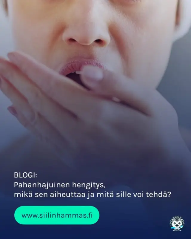 Pahanhajuinen hengitys voi tuntua nololta, mutta syy on usein yksinkertainen ja helposti hoidettavissa. Lue yleisimmät syyt blogista!

👉 Lue koko blogiteksti: https://siilinhammas.fi/blogi/pahanhajuinen-hengitys-mika-sen-aiheuttaa-ja-mita-sille-voi-tehda/