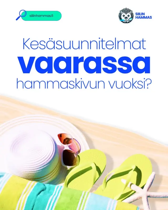 Kesäsuunnitelmat vaarassa hammaskivun vuoksi? 🦷✨️Kesä on jäätelöiden, sitkeiden grilliruokien ja aktiivisten menojen aikaa, jolloin pieniä hammasvahinkoja sattuu herkästi. Olipa kyseessä lohjennut hammas tai äkillinen särky, me Siilin Hampaassa autamme sinua saamaan hymysi takaisin. Mitä me tarjoamme:✅ Päivystyspalvelut
✅ Perus- ja erikoishammashoito
✅ Modernit laitteet ja lämmin tunnelma
#hammaskipu #hammaslääkäri #kesäloma #siilinjärvi #siilinhammas